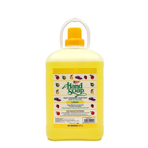 Yuri Hand Soap Sabun Pencuci Tangan Refill 3.7 Liter - Lemon
